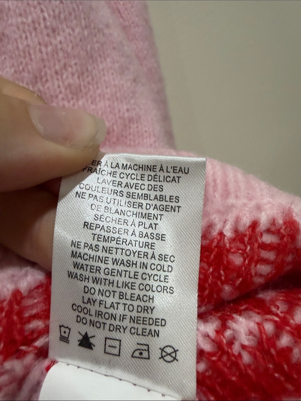 Revolve House of Harlow 1960 Pink & Red Fair Isle Cropped Cardigan - Picture 11 of 16